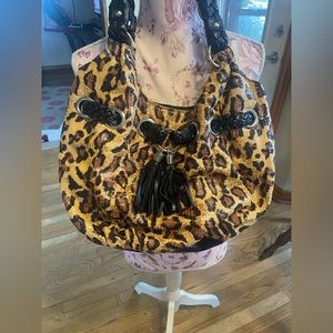 Bueno Leopard Cheetah Large Handbag Purse